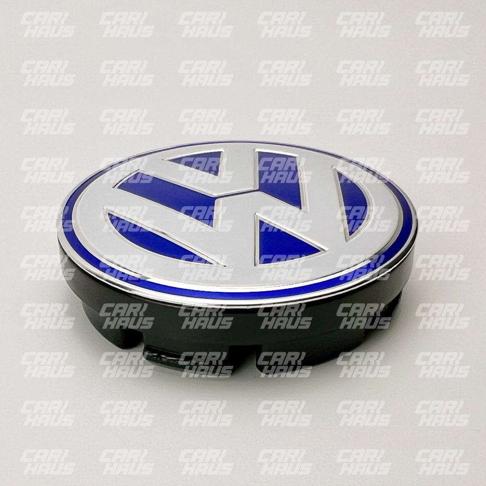 Wheel Center Cap - White and Blue - 56mm