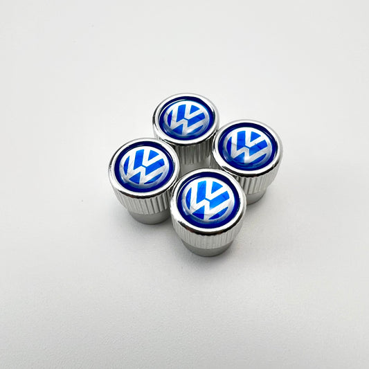 Valve Stem Cap - White & Blue Logo
