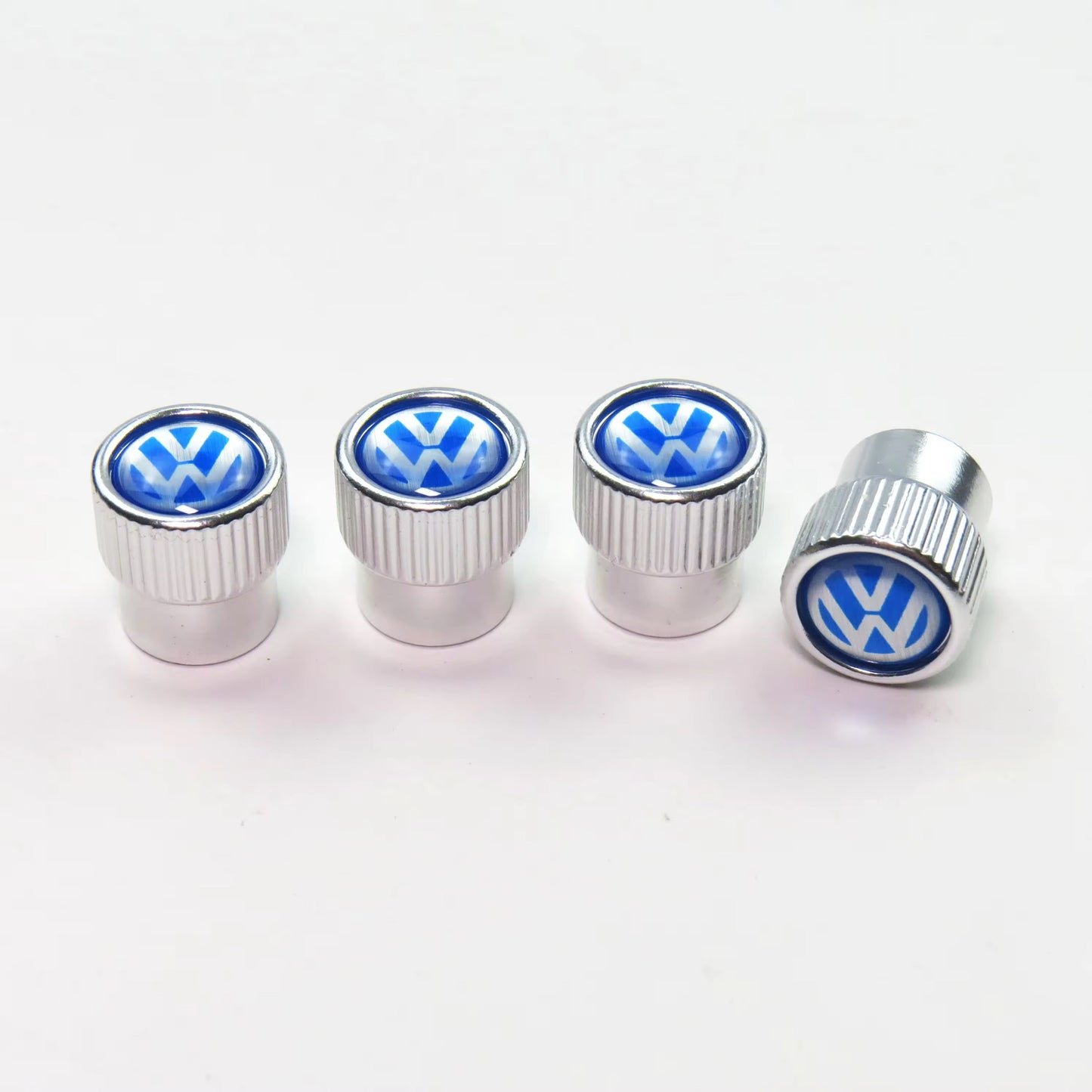 Valve Stem Cap - White & Blue Logo