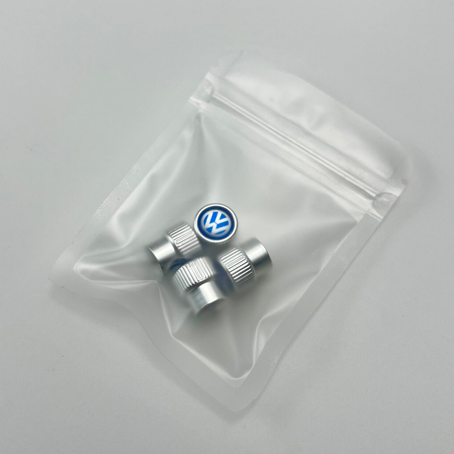 Valve Stem Cap - White & Blue Logo