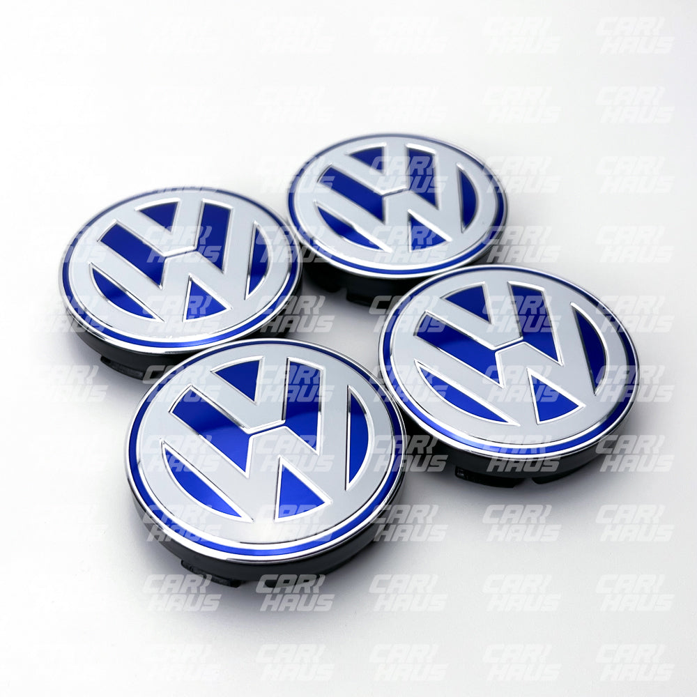 Wheel Center Cap - White and Blue - 56mm