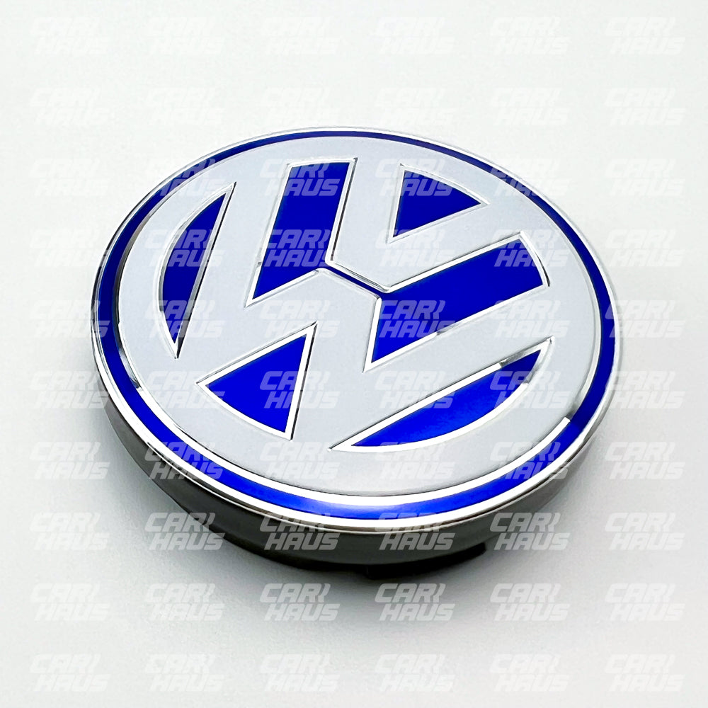 Wheel Center Cap - White and Blue - 56mm