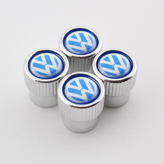 Valve Stem Cap - White & Blue Logo