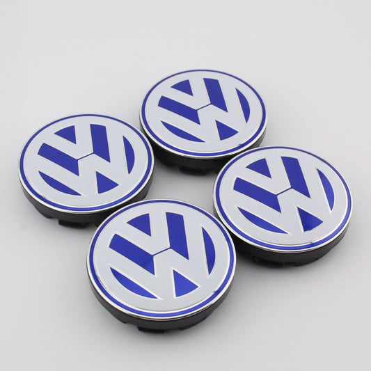 Wheel Center Cap - White and Blue - 56mm