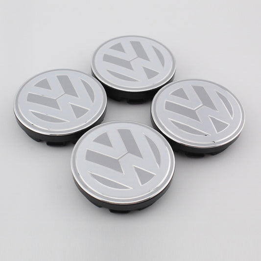 Wheel Center Cap - White and Silver - 56mm