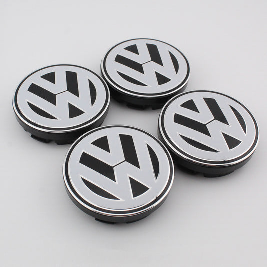 Wheel Center Cap - White and Black - 56mm