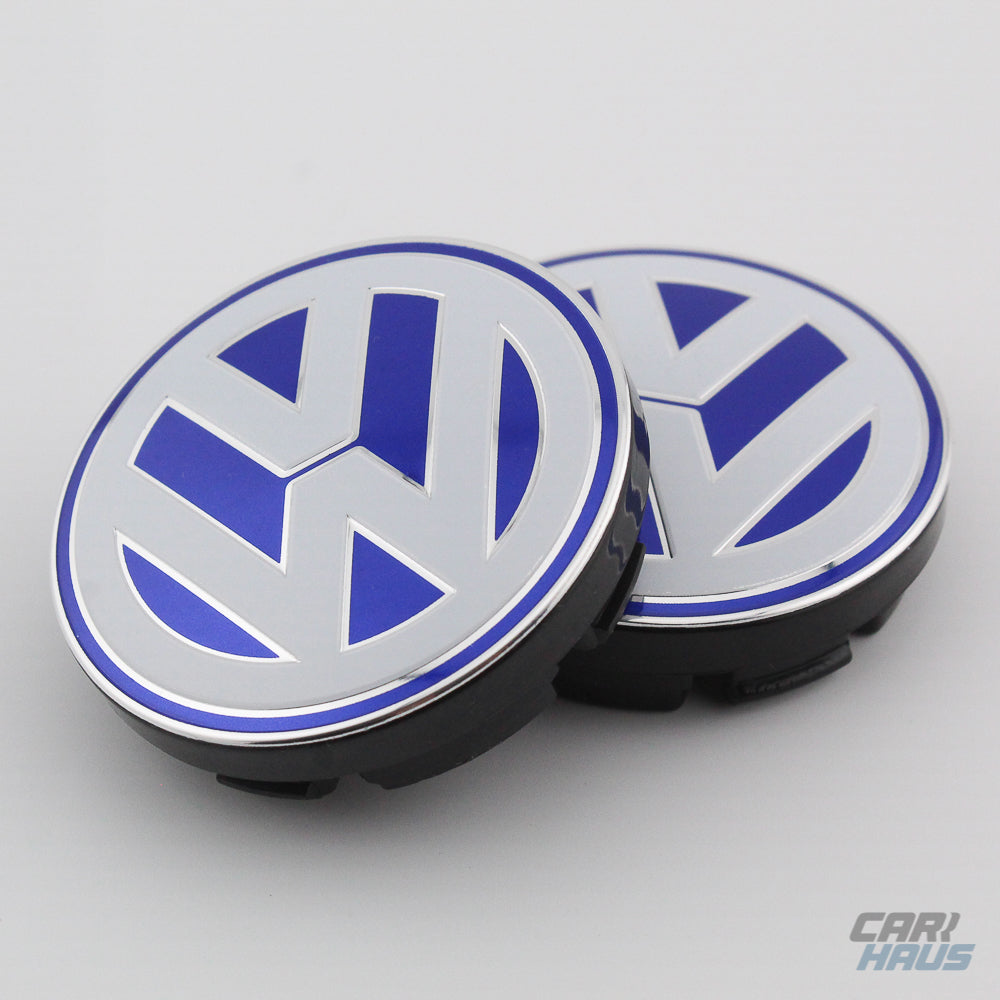 Wheel Center Cap - White and Blue - 56mm