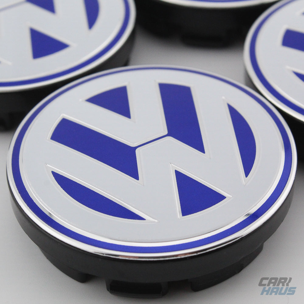 Wheel Center Cap - White and Blue - 56mm