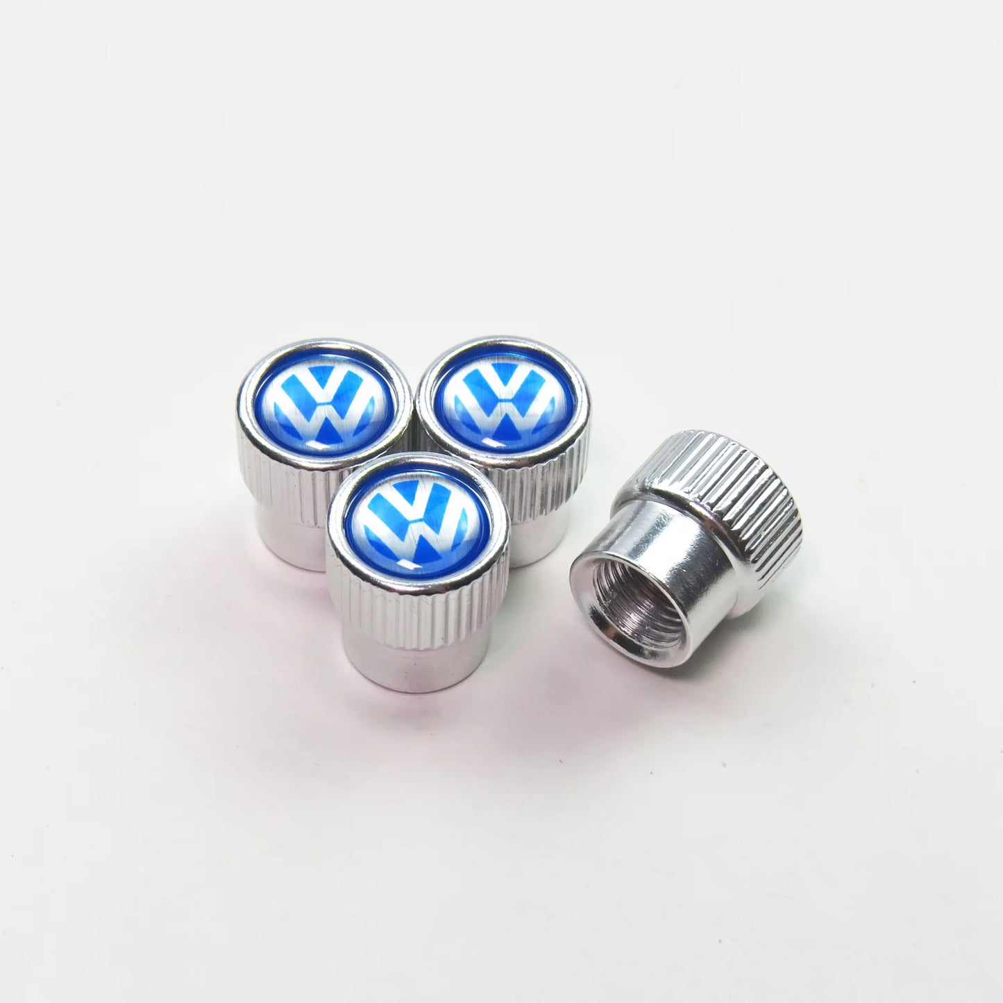 Valve Stem Cap - White & Blue Logo