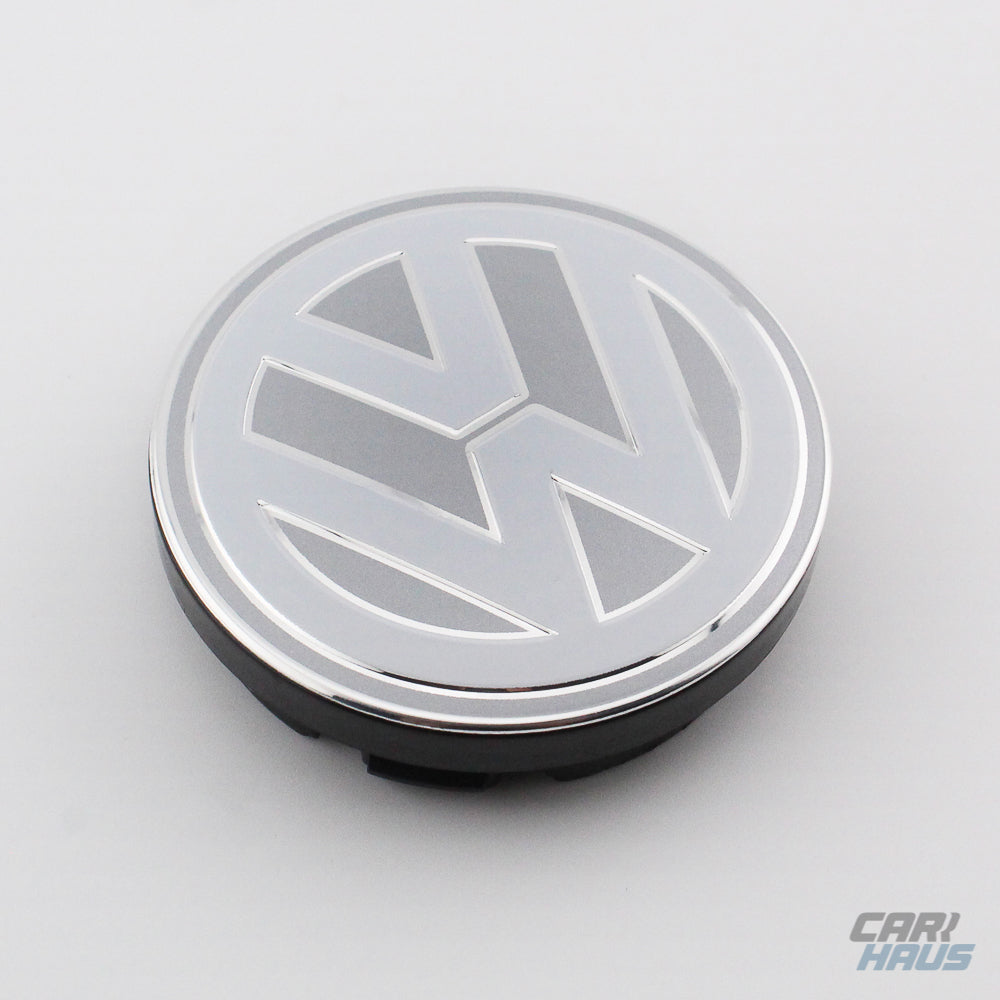 Wheel Center Cap - White and Silver - 56mm