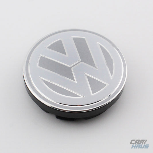 Wheel Center Cap - White and Silver - 56mm