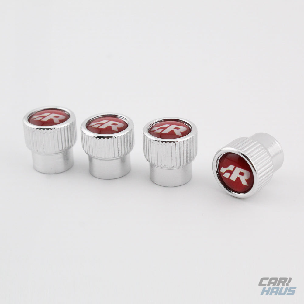 Valve Stem Caps - Red R