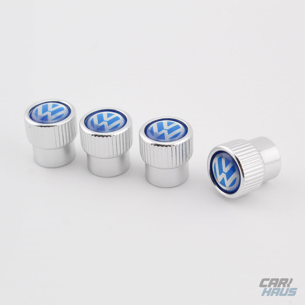 Valve Stem Cap - White & Blue Logo