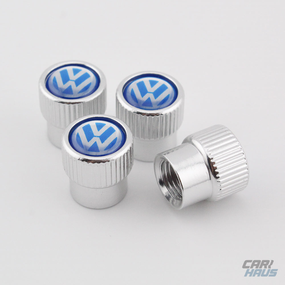 Valve Stem Cap - White & Blue Logo
